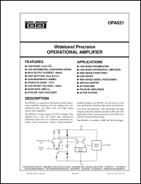 datasheet for OPA621KU by Burr-Brown Corporation