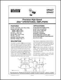 datasheet for OPA627AM by Burr-Brown Corporation