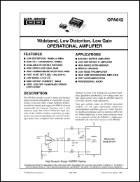 datasheet for OPA642N/250 by Burr-Brown Corporation