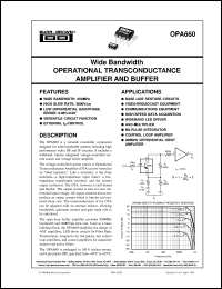 datasheet for OPA660AP by Burr-Brown Corporation