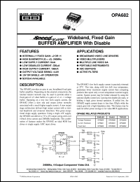 datasheet for OPA682N/250 by Burr-Brown Corporation
