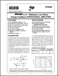 datasheet for OPA686N/250 by Burr-Brown Corporation