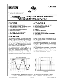 datasheet for OPA688P by Burr-Brown Corporation