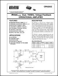 datasheet for OPA2652U by Burr-Brown Corporation