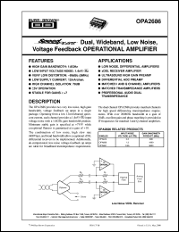 datasheet for OPA2686U by Burr-Brown Corporation