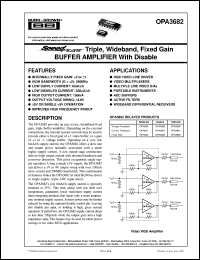 datasheet for OPA3682E/250 by Burr-Brown Corporation