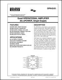 datasheet for OPA4243EA by Burr-Brown Corporation