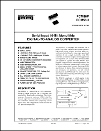 datasheet for PCM56P by Burr-Brown Corporation