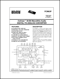 datasheet for PCM63P by Burr-Brown Corporation