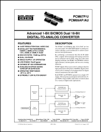 datasheet for PCM69AP-J by Burr-Brown Corporation