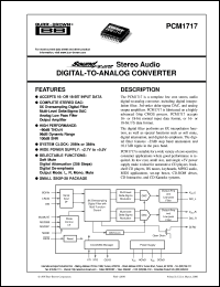 datasheet for PCM1717E by Burr-Brown Corporation