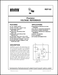 datasheet for REF102AP by Burr-Brown Corporation