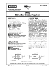 datasheet for REG103FA-5/500 by Burr-Brown Corporation