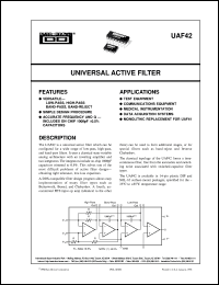 datasheet for UAF42AP by Burr-Brown Corporation