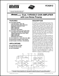 datasheet for VCA2612Y/2K by Burr-Brown Corporation