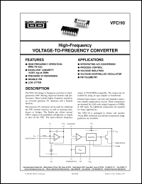 datasheet for VFC110AG by Burr-Brown Corporation