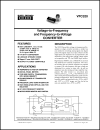 datasheet for VFC320CG by Burr-Brown Corporation