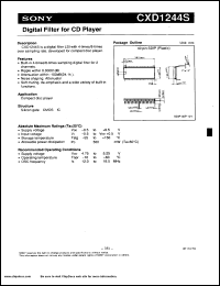 datasheet for CXD1244S by Sony Semiconductor