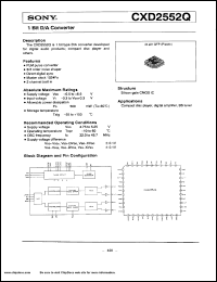 datasheet for CXD2552Q by Sony Semiconductor