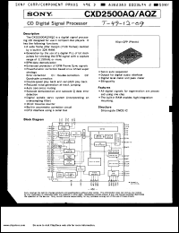 datasheet for CXD2500AQ by Sony Semiconductor
