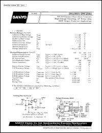 datasheet for 2SA1011 by SANYO Electric Co., Ltd.