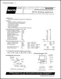 datasheet for 2SA1854 by SANYO Electric Co., Ltd.