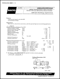 datasheet for 2SD1840 by SANYO Electric Co., Ltd.