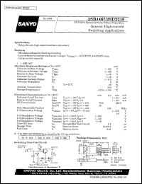 datasheet for 2SD2218 by SANYO Electric Co., Ltd.