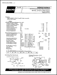 datasheet for 2SD613 by SANYO Electric Co., Ltd.