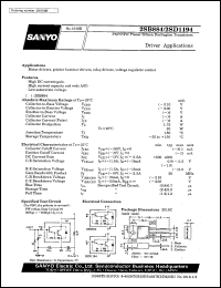 datasheet for 2SD1194 by SANYO Electric Co., Ltd.