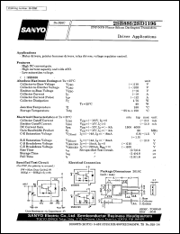 datasheet for 2SD1196 by SANYO Electric Co., Ltd.