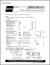 datasheet for 2SD1213 by SANYO Electric Co., Ltd.