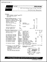 datasheet for 2SC3038 by SANYO Electric Co., Ltd.