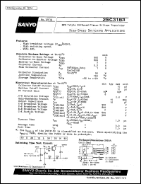 datasheet for 2SC3183 by SANYO Electric Co., Ltd.