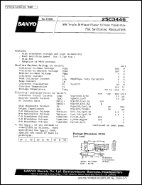 datasheet for 2SC3446 by SANYO Electric Co., Ltd.