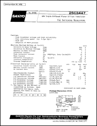 datasheet for 2SC3447 by SANYO Electric Co., Ltd.