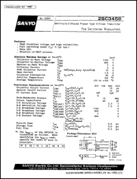 datasheet for 2SC3458 by SANYO Electric Co., Ltd.