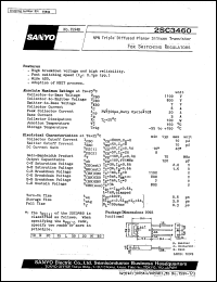 datasheet for 2SC3460 by SANYO Electric Co., Ltd.