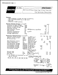 datasheet for 2SC3461 by SANYO Electric Co., Ltd.