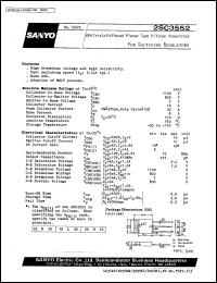 datasheet for 2SC3552 by SANYO Electric Co., Ltd.