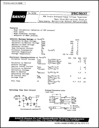 datasheet for 2SC3637 by SANYO Electric Co., Ltd.