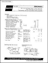 datasheet for 2SC3643 by SANYO Electric Co., Ltd.