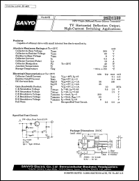 datasheet for 2SD1159 by SANYO Electric Co., Ltd.