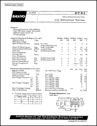 datasheet for DTB3 by SANYO Electric Co., Ltd.