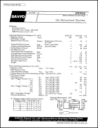 datasheet for DTN12E by SANYO Electric Co., Ltd.