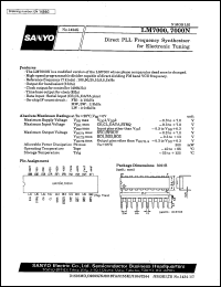 datasheet for LM7000 by SANYO Electric Co., Ltd.
