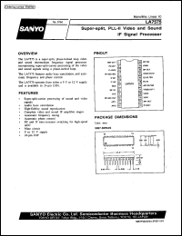datasheet for LA7575 by SANYO Electric Co., Ltd.