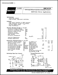 datasheet for 2SC4119 by SANYO Electric Co., Ltd.