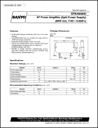 datasheet for STK4038XI by SANYO Electric Co., Ltd.