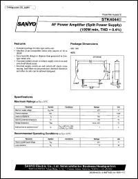 datasheet for STK4044II by SANYO Electric Co., Ltd.